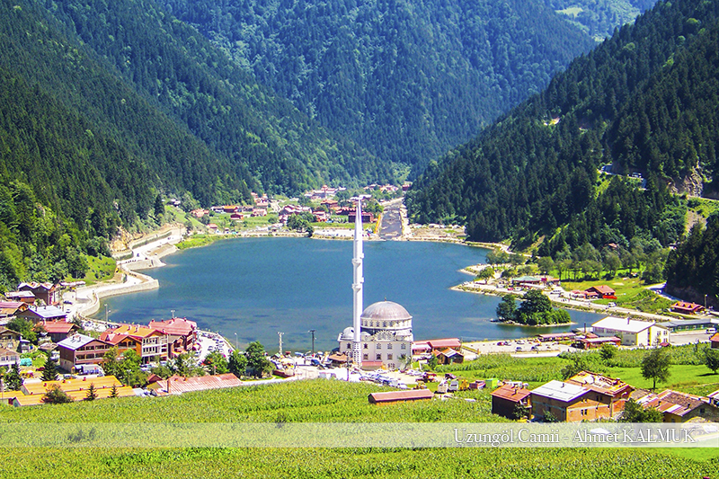 Trabzon Uzungöl doğa manzarası, göl çevresi yürüyüş ve yeşil ormanlar